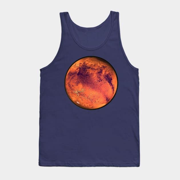 Mars Rendering Print Tank Top by SPACE ART & NATURE SHIRTS 